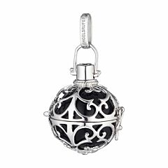 Women's pendant Engelsrufer with sound ball in black ER-02