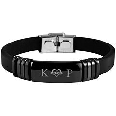 Herren Armband aus Leder Akzent A504071 mit Gravur