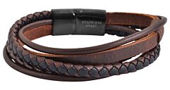 Men's leather bracelet Akzent A504252