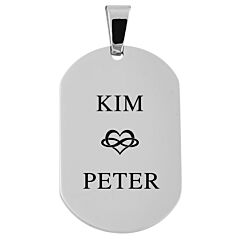 Men's steel pendant Akzent A607005 with engraving