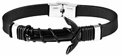 XXL Herren Armband aus Leder Akzent A504035 mit Anker