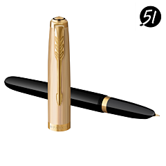 Füllfederhalter PARKER® 51 "Premium" Schwarz GT. 18K AFORUM.shop®  1