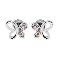 Girls ear studs Carissimi "butterfly" C530179