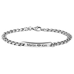 Herren Armband aus Edelstahl Akzent A335125 mit Diamantgravur