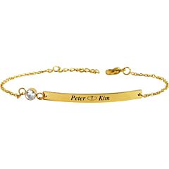 Damen Armband aus Edelstahl Akzent A503532 mit Diamantgravur