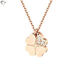 Women's necklace #BRAND Gioielli / Lucky Love / Rosè with engravig AFORUM.shop 1