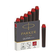 Ink cartridges PARKER® mini, 6/1 red AFORUM.shop® 