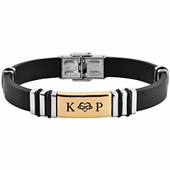 Herren Armband aus Kautschuk Akzent A359040 mit Gravur