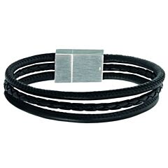 Men's leather bracelet Leo Marco LM1008