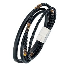 Herren Armband aus Leder Leo Marco LM1104