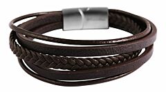 XXL Herren Armband aus Leder Akzent A360025