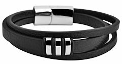 Men's leather bracelet Akzent A379041