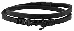 Herren Armband aus Leder Akzent A504098 - Anker