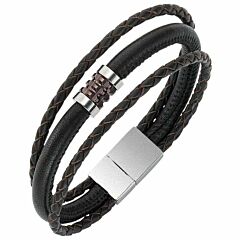 Men's leather bracelet Leo Marco LM1035