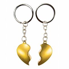 Keychain - broken heart / gold