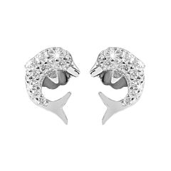 Girls ear studs Carissimi "dolphin" C530206