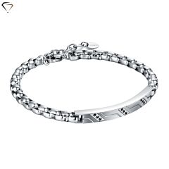 Men's  bracelet #BRAND Gioielli / 27th Floor / Plate and Crystals AFORUM.shop 1